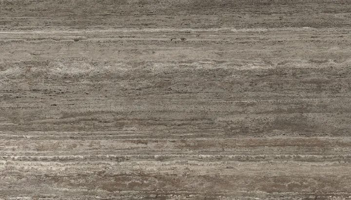Silver travertine, grey with a strong dark band running through it