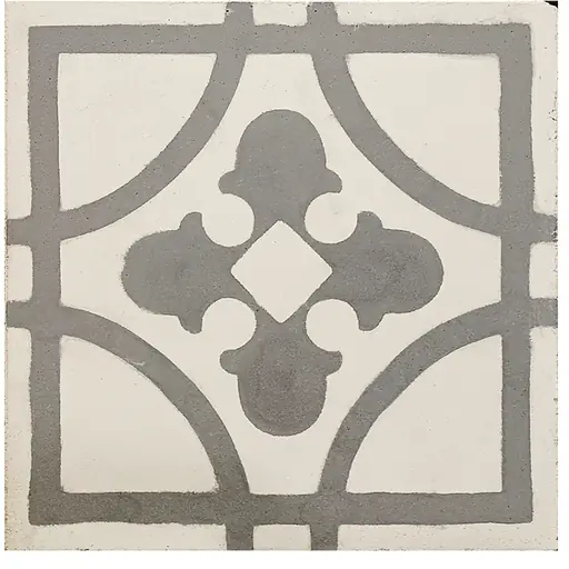 Moroccan pattern cement tile MTA-102, pattern poured through the wearing layer