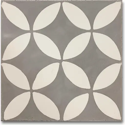 Moroccan pattern cement tile MTA-104, pattern poured through the wearing layer