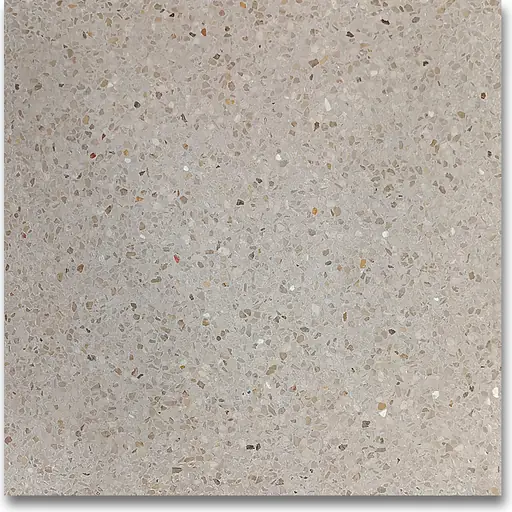 ATB-6001 polished terrazzo, light beige brown base with verona chips, size 1.5