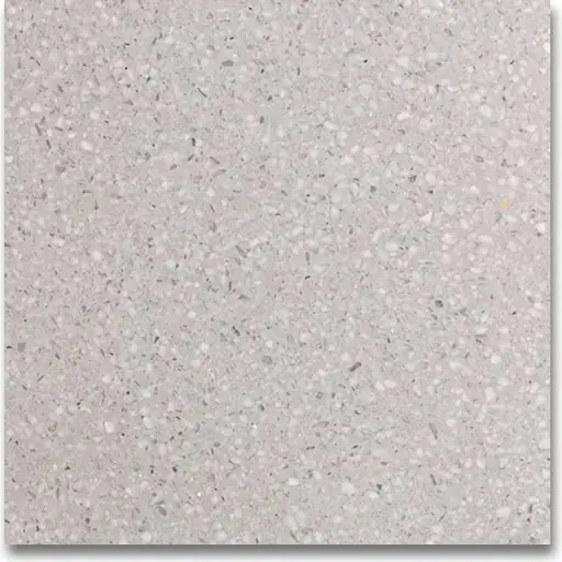 ATG-2001 polished terrazzo, light grey base with greece white chips, size 1.5