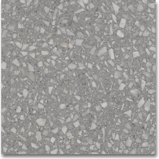 ATG-2002 polished terrazzo, dark grey base with greece white chips, size 2