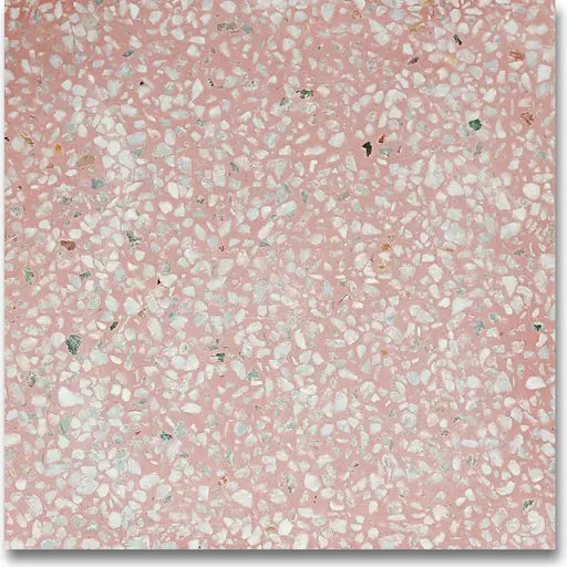 ATR-4004 polished terrazzo, red base with greece white chips, size 1.75