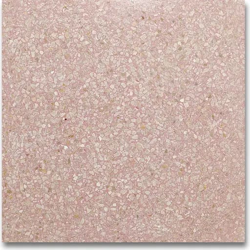 ATR-4005 polished terrazzo, red base with light yellow chips, size 1.75