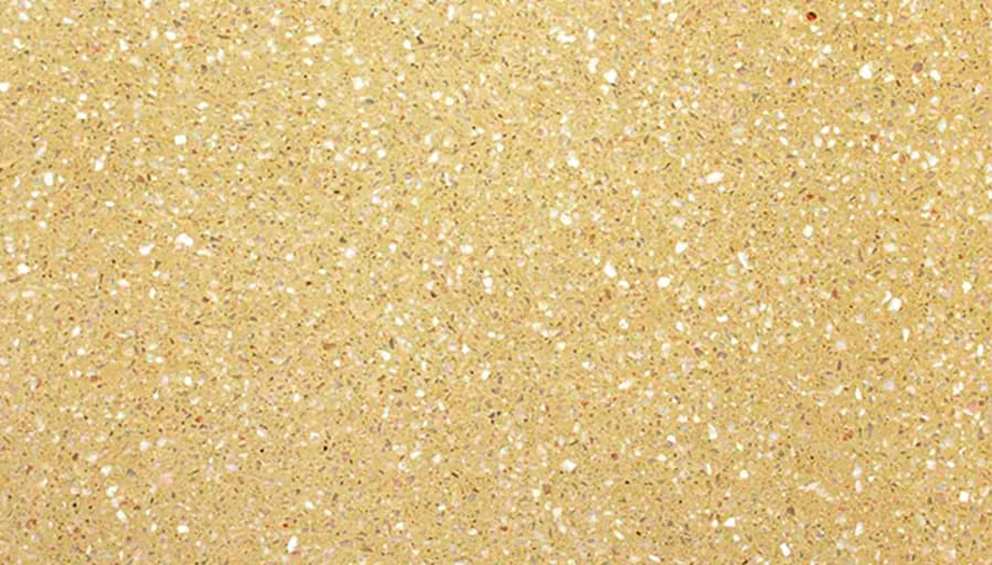 Fine golden exposed aggregate paving, even across the face
